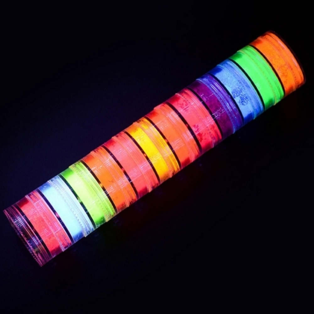Stack of 12 neon powder shadow pigments